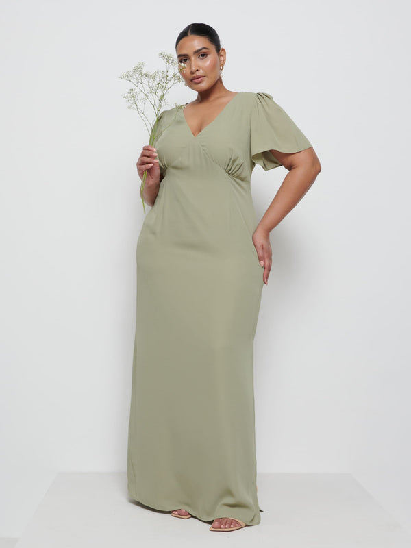pretty lavish Edie Chiffon Maxi Bridesmaid Dress Curve