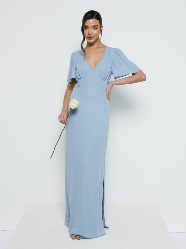 pretty lavish Edie Chiffon Short Sleeve Maxi Bridesmaid Dress