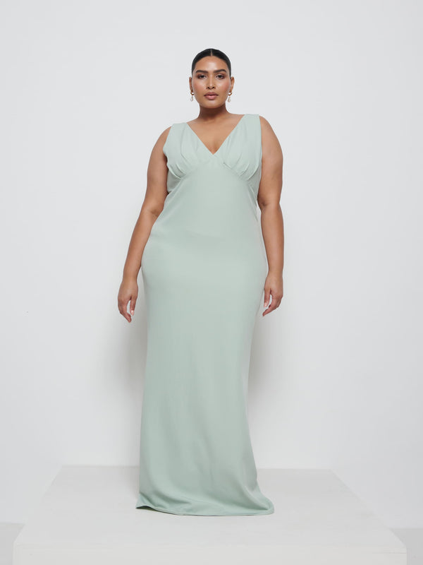 Pretty Lavish Esmee Crepe Maxi Bridesmaid Dress Curve