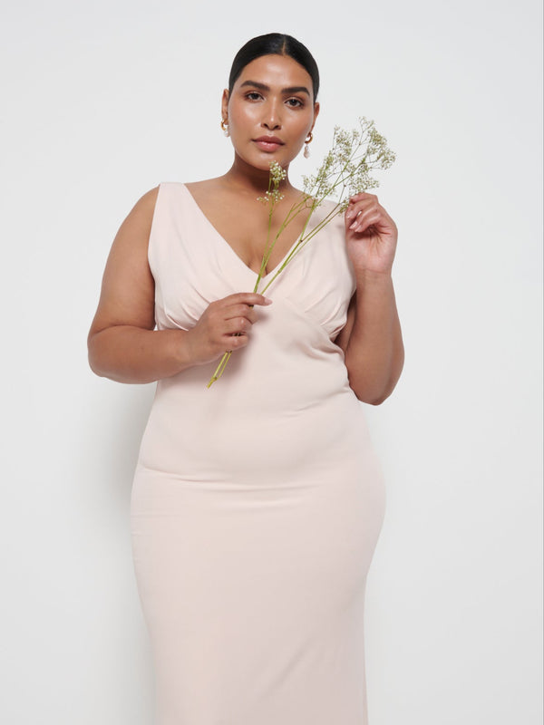 Pretty Lavish Esmee Crepe Maxi Bridesmaid Dress Curve