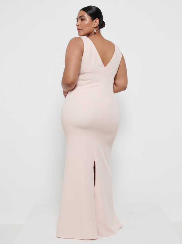 Pretty Lavish Esmee Crepe Maxi Bridesmaid Dress Curve
