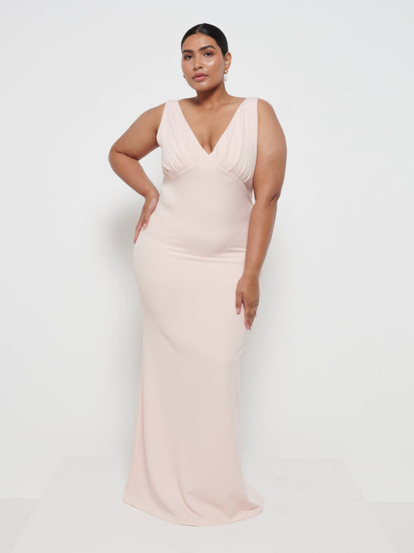Pretty Lavish Esmee Crepe Maxi Bridesmaid Dress Curve