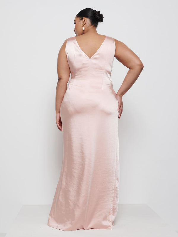 Pretty Lavish Esmee Wrap Maxi Bridesmaid Dress Curve