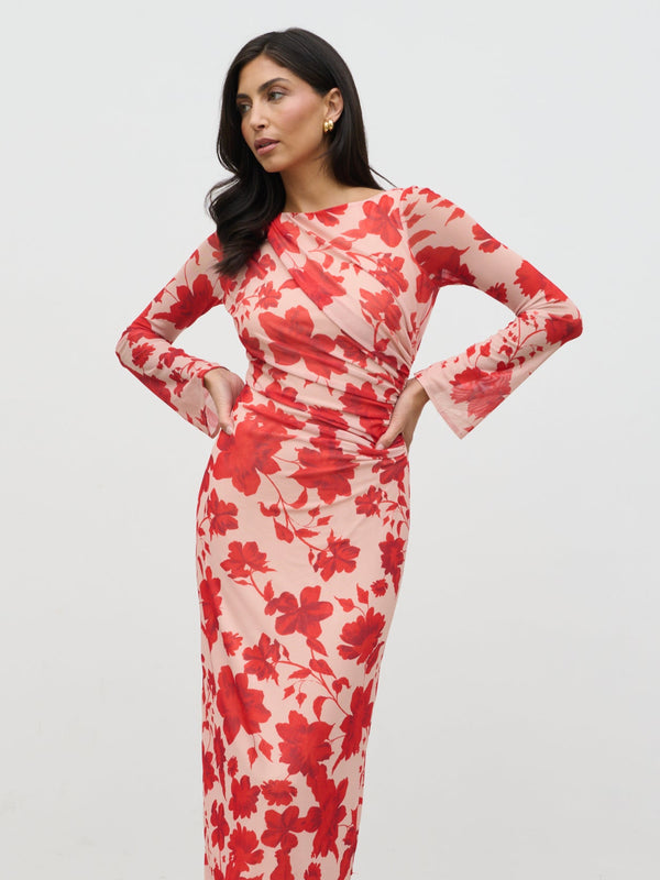 Pretty Lavish Ethel Long Sleeve Jersey Midaxi Dress