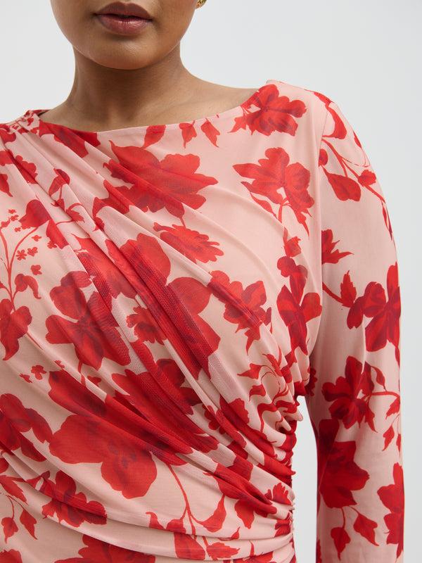 Pretty Lavish Ethel Long Sleeve Jersey Midaxi Dress Curve