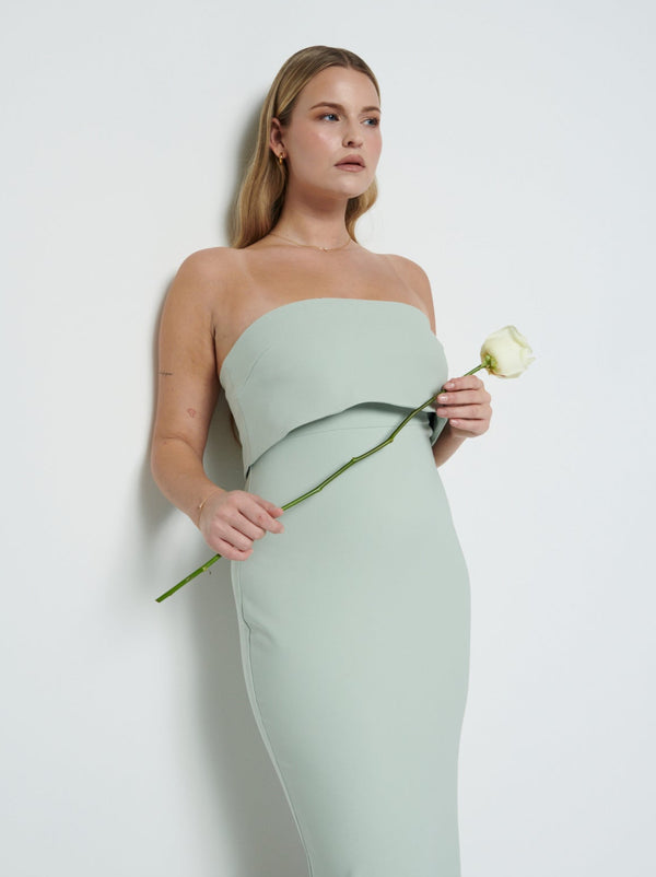 Pretty Lavish Julia Strapless Crepe Maxi Bridesmaid Dress