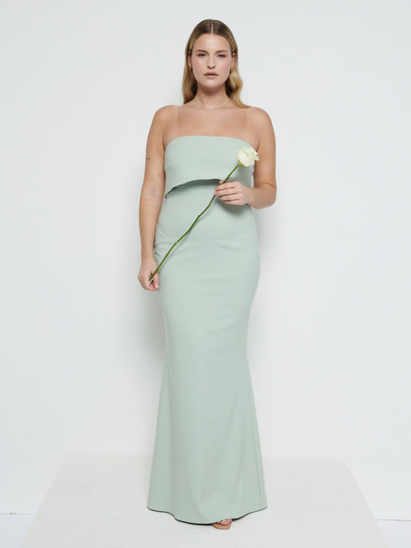 Pretty Lavish Julia Strapless Crepe Maxi Bridesmaid Dress
