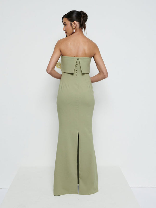 Pretty Lavish Julia Strapless Crepe Maxi Bridesmaid Dress