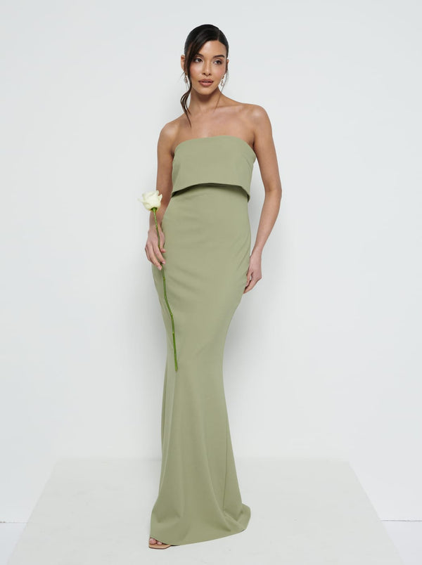 Pretty Lavish Julia Strapless Crepe Maxi Bridesmaid Dress