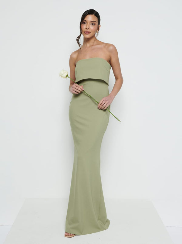 pretty lavish Julia Strapless Crepe Maxi Bridesmaid Dress