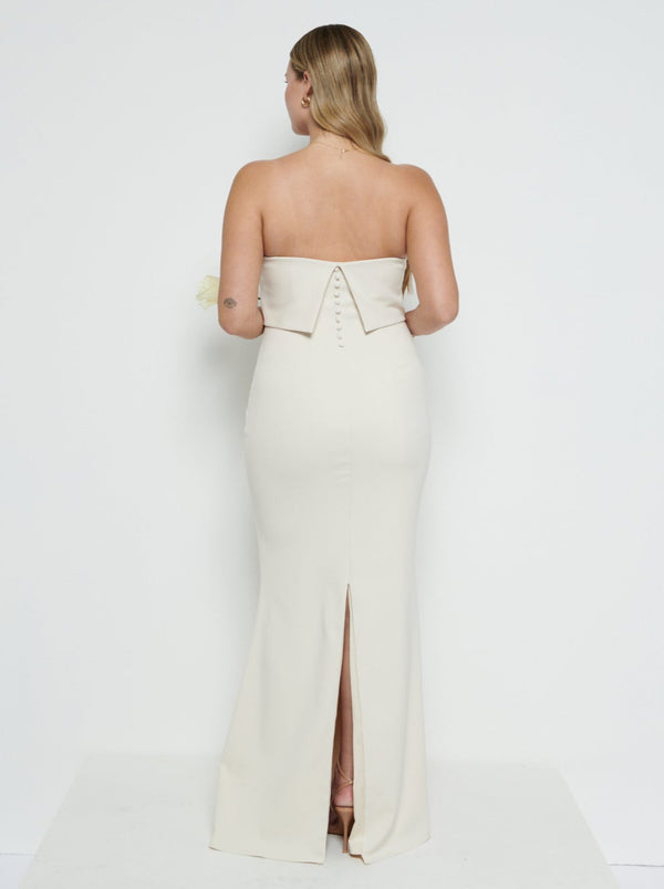 Pretty Lavish Julia Strapless Crepe Maxi Bridesmaid Dress