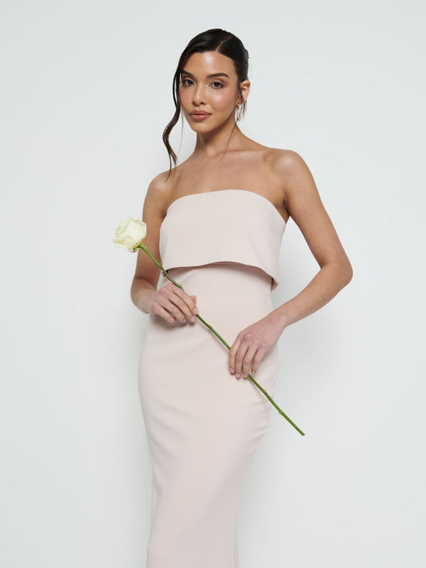 Pretty Lavish Julia Strapless Crepe Maxi Bridesmaid Dress