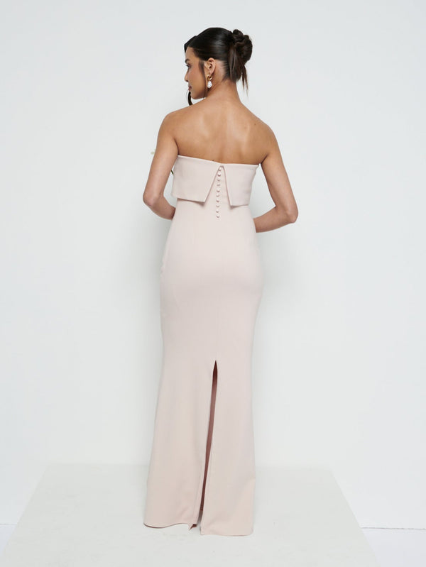 Pretty Lavish Julia Strapless Crepe Maxi Bridesmaid Dress