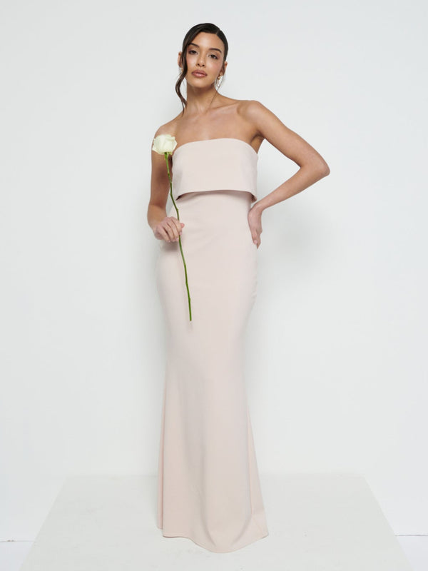 pretty lavish Julia Strapless Crepe Maxi Bridesmaid Dress