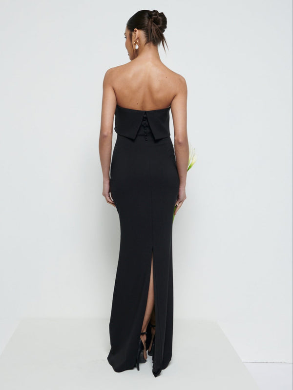 Pretty Lavish Julia Strapless Crepe Maxi Bridesmaid Dress