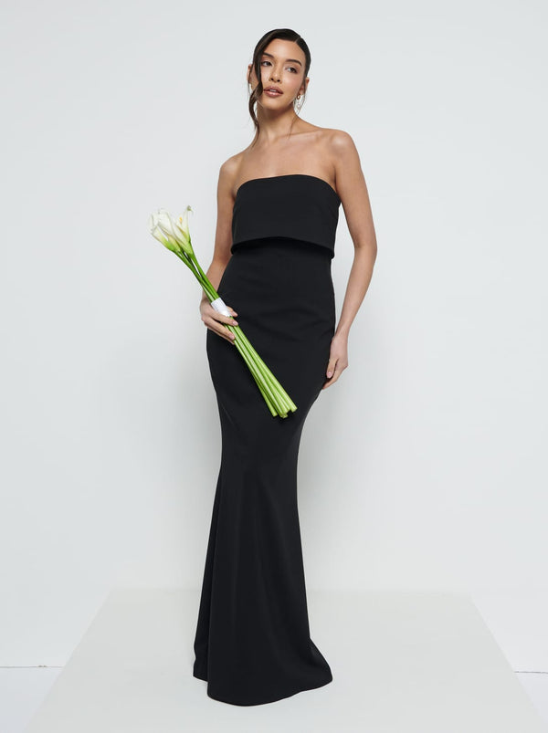 Pretty Lavish Julia Strapless Crepe Maxi Bridesmaid Dress