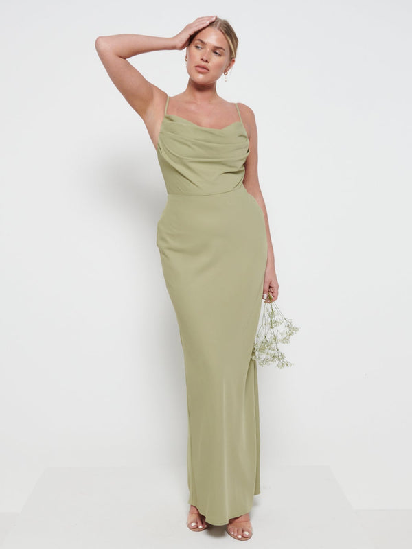 Pretty Lavish Keisha Cowl Neck Maxi Bridesmaid Dress