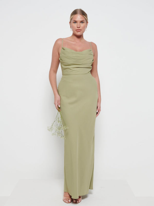 pretty lavish Keisha Cowl Neck Maxi Bridesmaid Dress