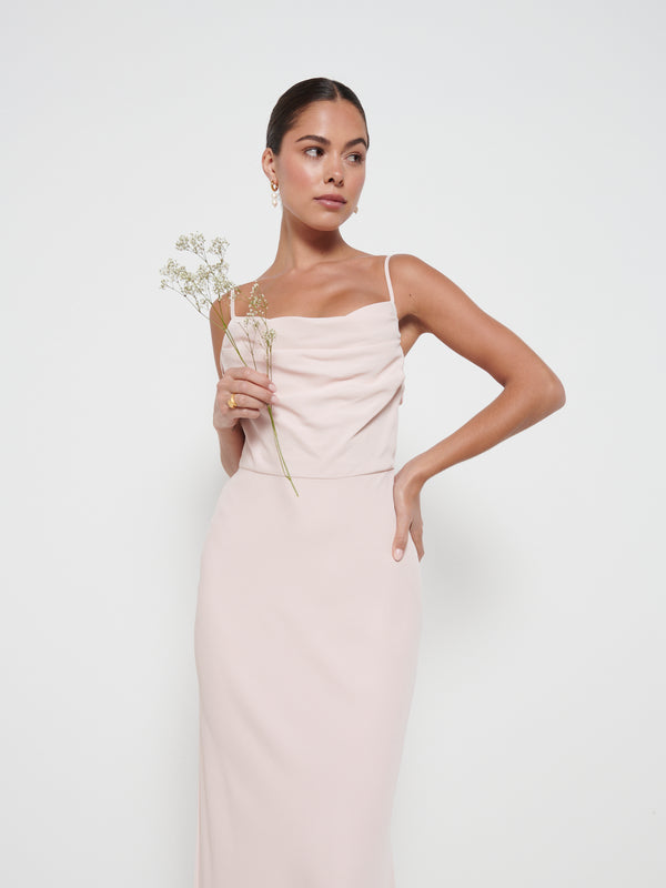 Pretty Lavish Keisha Cowl Neck Maxi Bridesmaid Dress