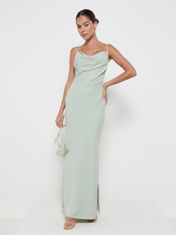 pretty lavish Keisha Cowl Neck Maxi Bridesmaid Dress