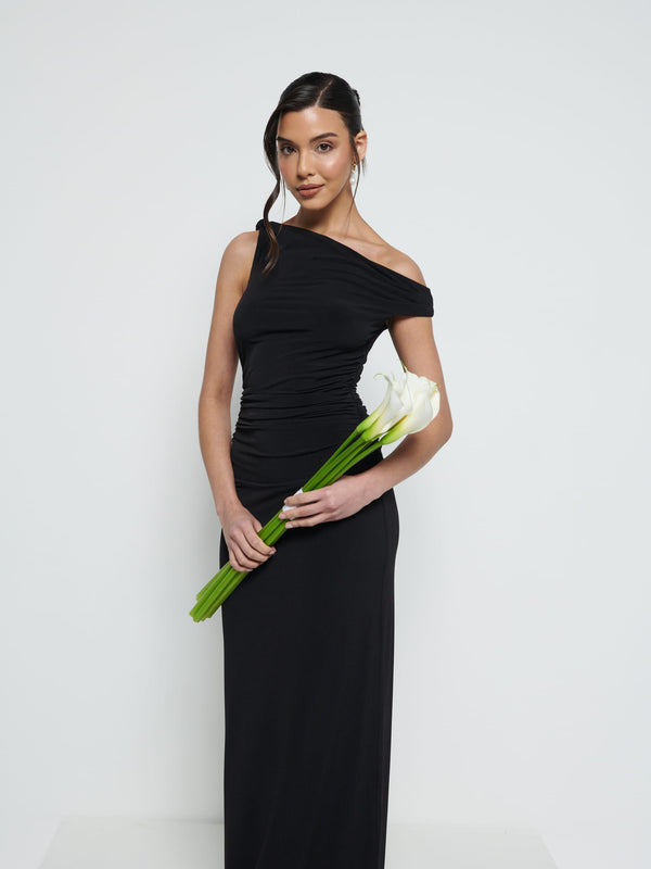 Pretty Lavish Mackenzie One Shoulder Jersey Bridesmaid Dress