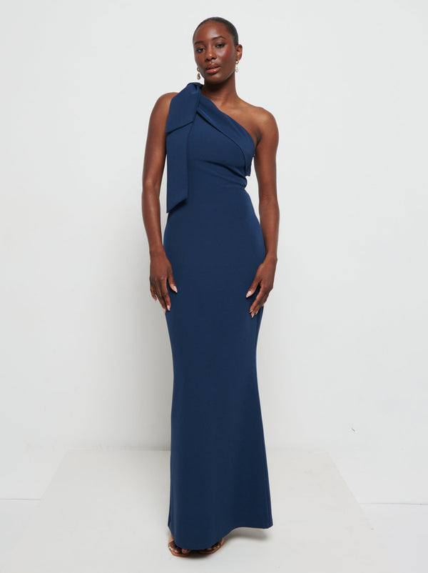 Pretty Lavish Nevaeh One Shoulder Crepe Maxi Bridesmaid Dress