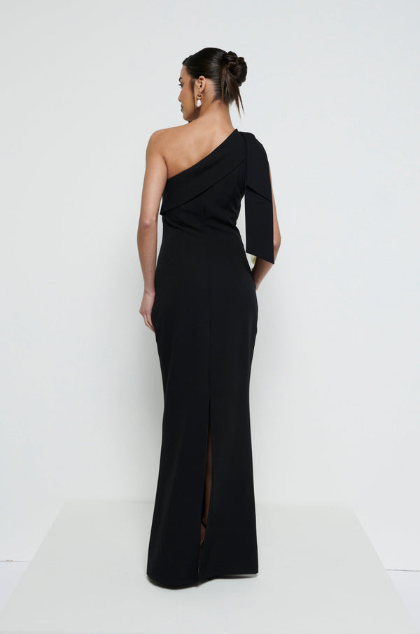 Pretty Lavish Nevaeh One Shoulder Crepe Maxi Bridesmaid Dress
