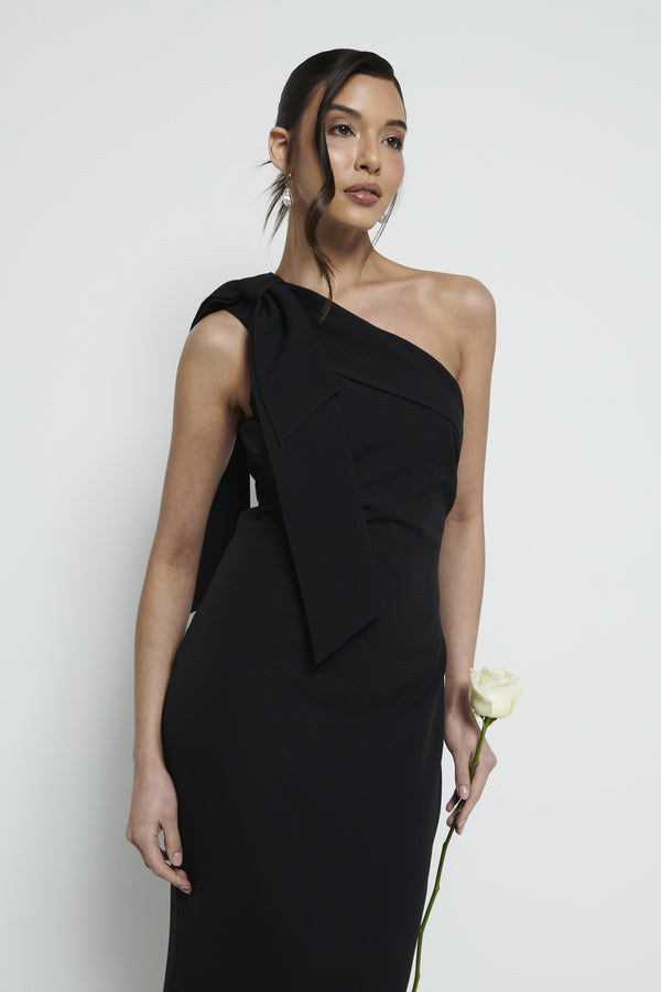 Pretty Lavish Nevaeh One Shoulder Crepe Maxi Bridesmaid Dress