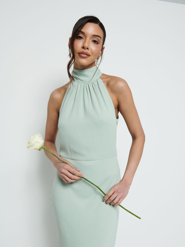 Pretty Lavish Odelle Tie Back Chiffon Maxi Bridesmaid Dress