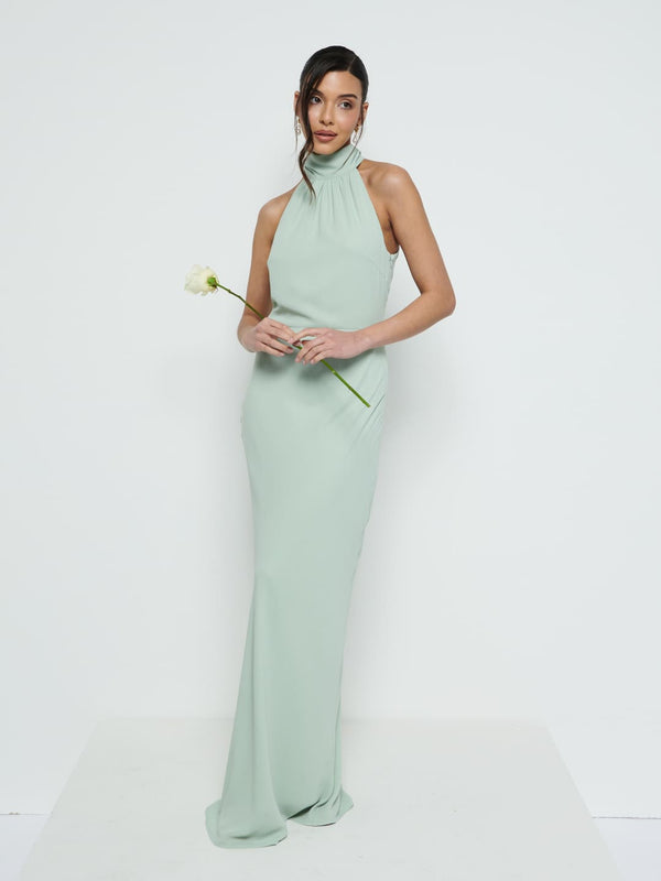 Pretty Lavish Odelle Tie Back Chiffon Maxi Bridesmaid Dress