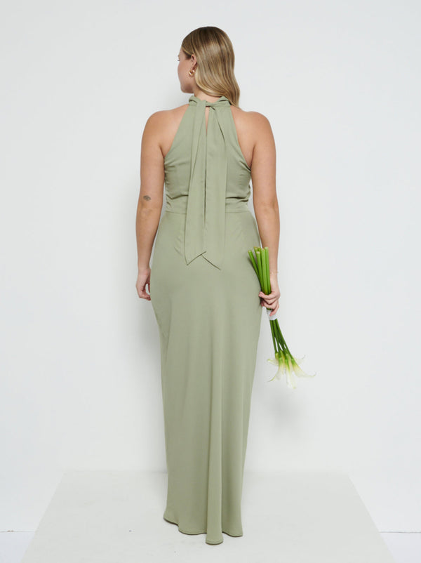Pretty Lavish Odelle Tie Back Chiffon Maxi Bridesmaid Dress