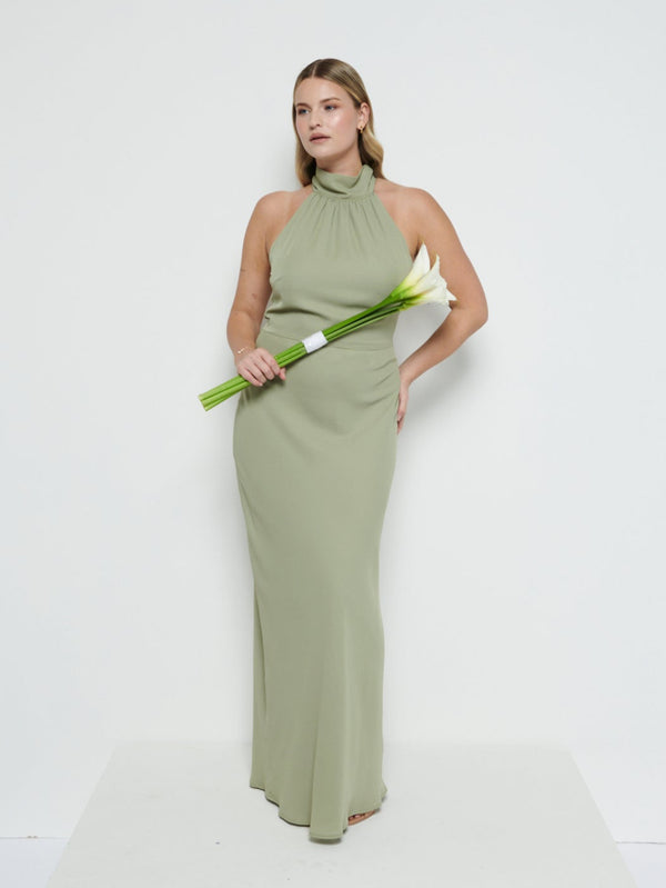 Pretty Lavish Odelle Tie Back Chiffon Maxi Bridesmaid Dress