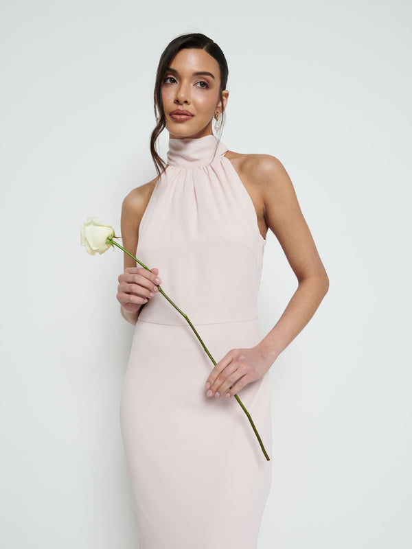 Pretty Lavish Odelle Tie Back Chiffon Maxi Bridesmaid Dress