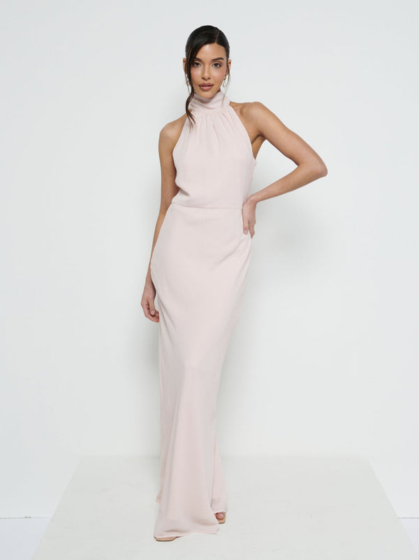 Pretty Lavish Odelle Tie Back Chiffon Maxi Bridesmaid Dress