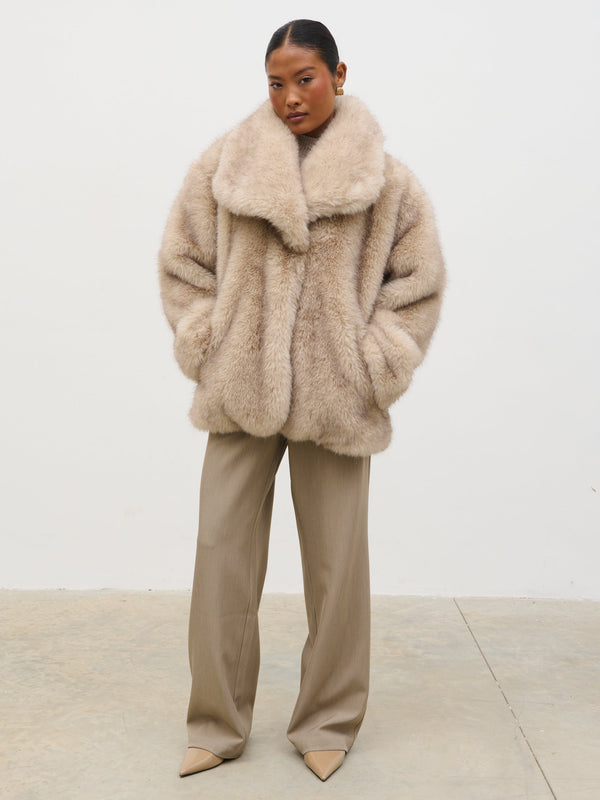 pretty lavish Agatha Short Faux Fur Coat