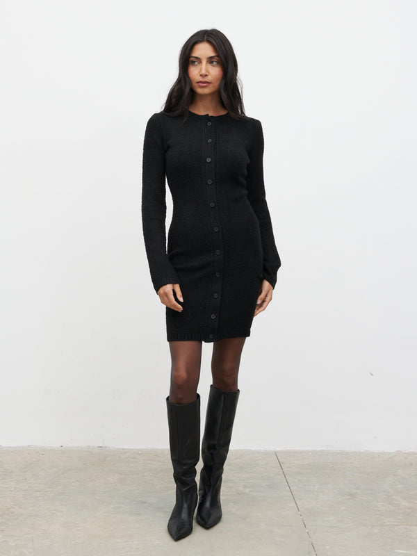 Pretty Lavish Aida Mini Button Down Knit Dress