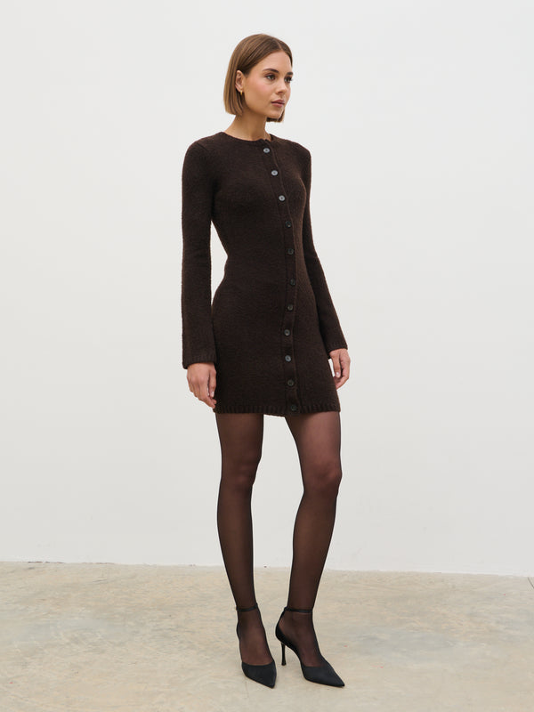 Pretty Lavish Aida Mini Button Down Knit Dress
