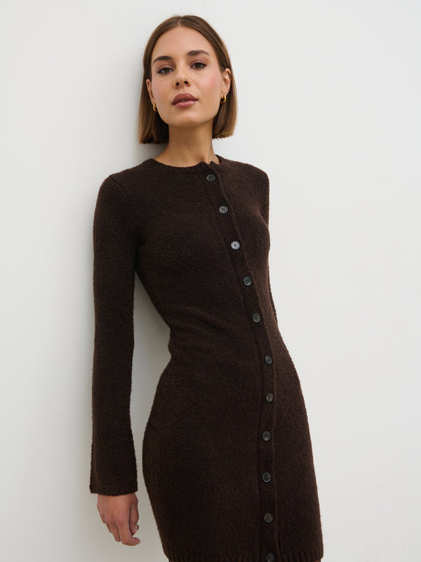 Pretty Lavish Aida Mini Button Down Knit Dress