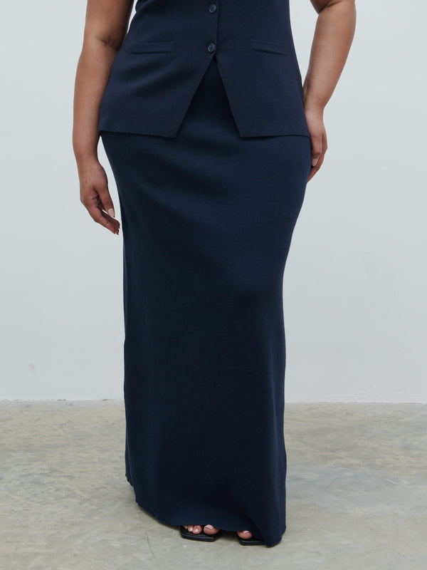 Pretty Lavish Alba Knit Maxi Skirt Curve