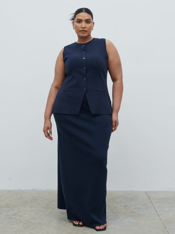 Pretty Lavish Alba Knit Maxi Skirt Curve