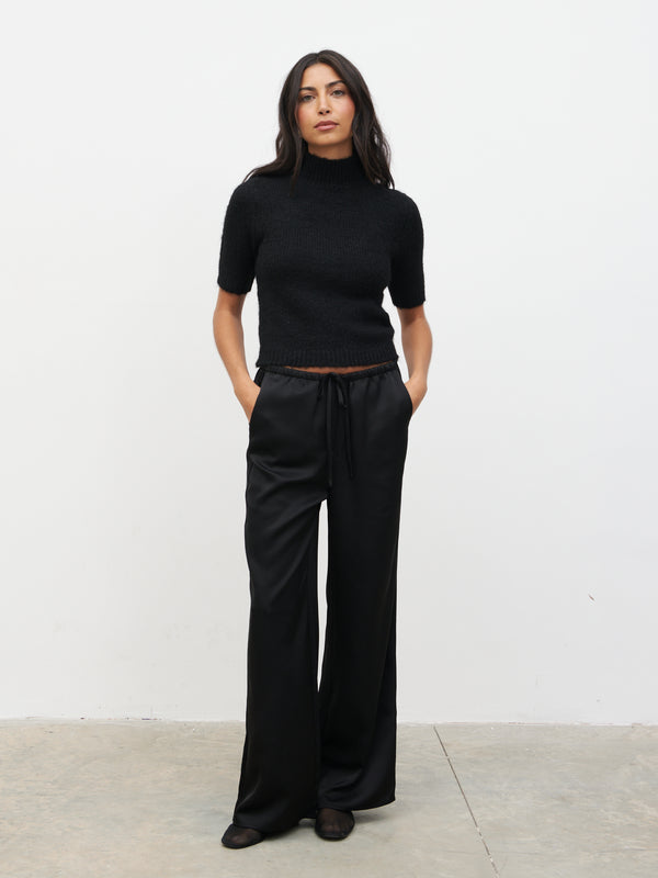 Pretty Lavish Alia Fluffy High Neck Knit Top