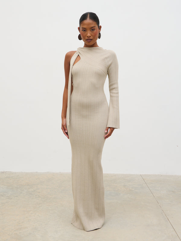 pretty lavish Allegra Sparkle Knit Maxi Dress