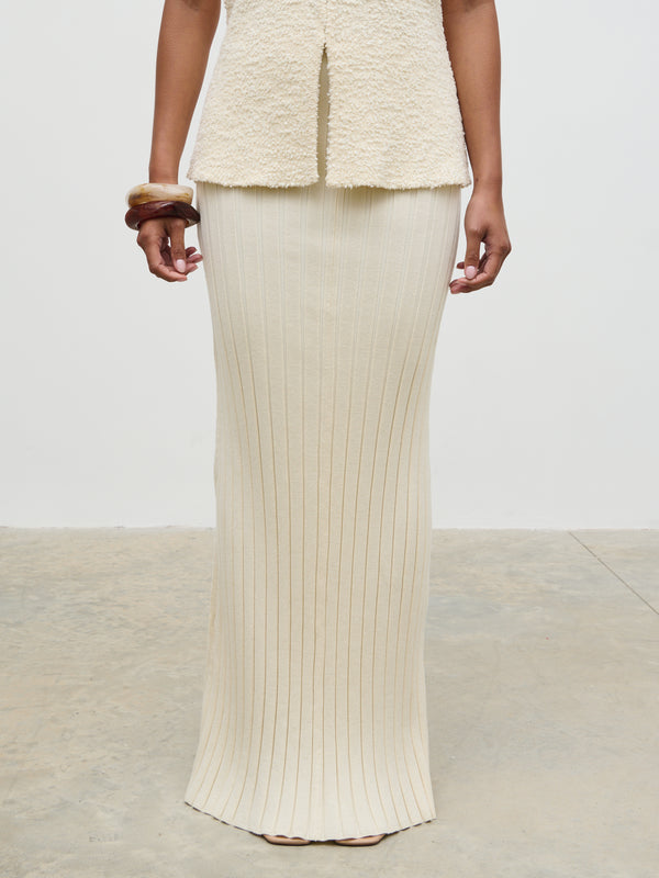 Pretty Lavish Alma Pleated Knit Maxi Skirt
