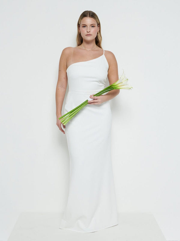 pretty lavish Amelia Crepe Maxi Bridesmaid Dress