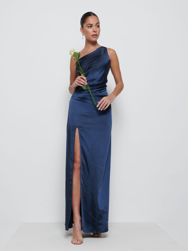 Pretty Lavish Amelia Ruched Maxi Bridesmaid Dress