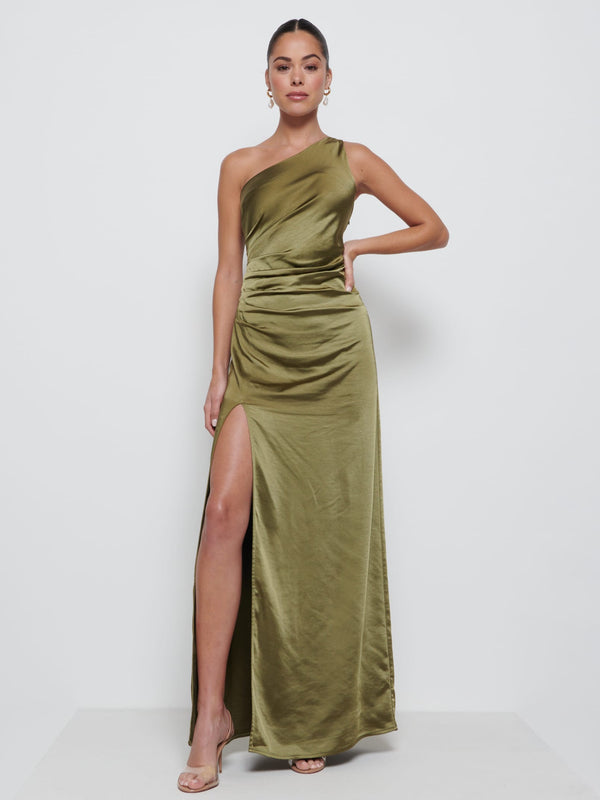 Pretty Lavish Amelia Ruched Maxi Bridesmaid Dress