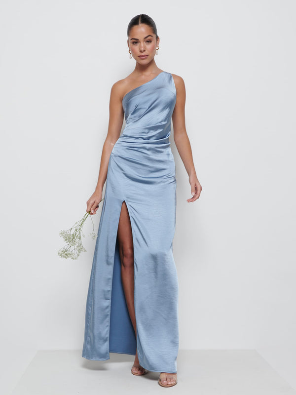 Pretty Lavish Amelia Ruched Maxi Bridesmaid Dress