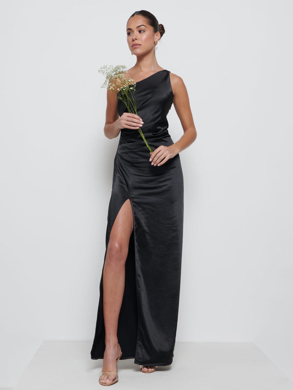 Pretty Lavish Amelia Ruched Maxi Bridesmaid Dress