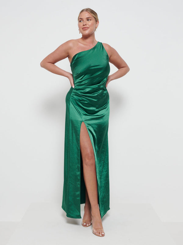 pretty lavish Amelia Ruched Maxi Bridesmaid Dress