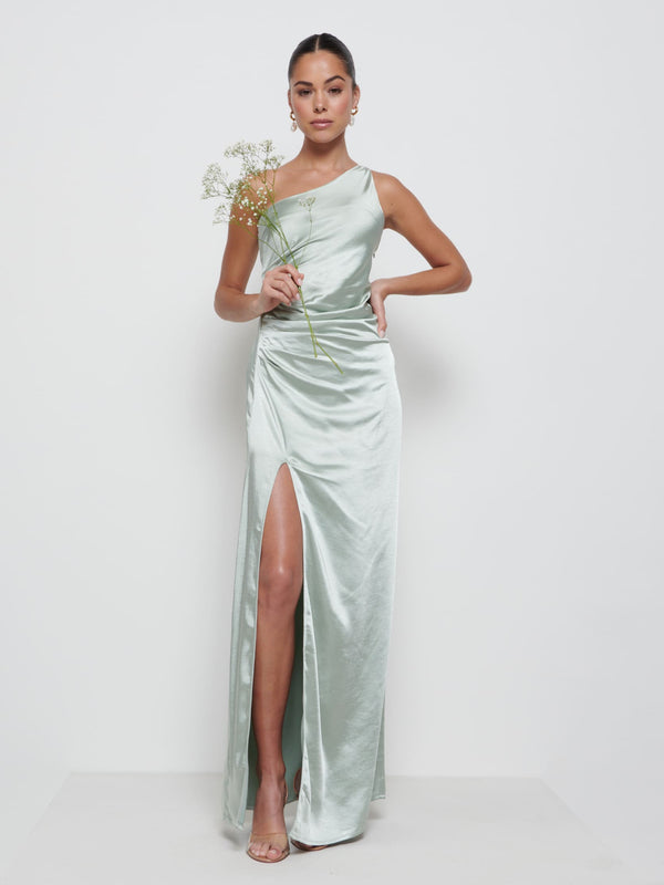 Pretty Lavish Amelia Ruched Maxi Bridesmaid Dress